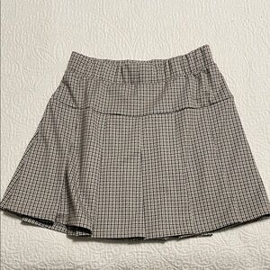 Olive & Oak Black and tan  Plaid Mini Skirt